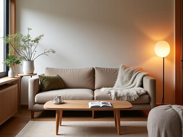 Skandinavisk inspirert stueinteriørdesign